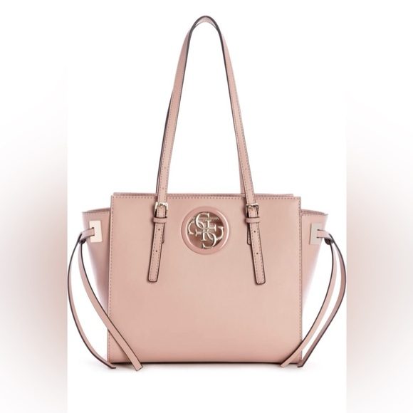 Guess Handbags - Guess Pink Leather Tote Bag